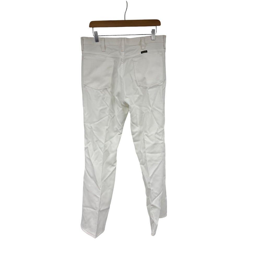 Wrangler 82WI Wrancher Dress Jeans Mens 34x30 White Western Twill Trousers